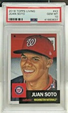 Juan Soto 2018 Topps Living Baseball RC #43 - PSA 10 GEM MINT - NATIONALS - SP