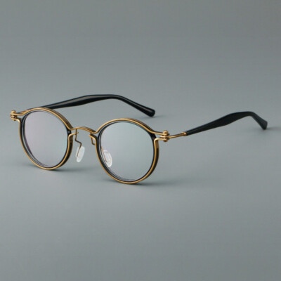BETSION Acetate Retro Round Metal Reading Glasses Men Women Readers Frames +1.5