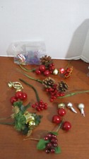 Lot of BERRIES, PINECONES, FLORAL PICKS for WREATHS  FLORAL ARRANGEMENTS