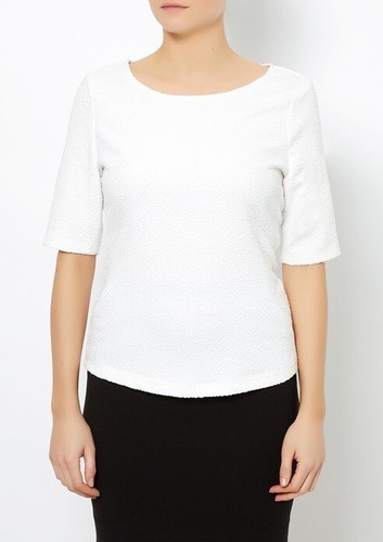 Darling White 3/4 Sleeved Jamie Top / Shirt / Blouse Size 12 / M RRP £45 - Picture 2 of 4