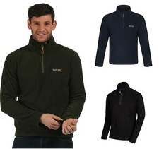 Image of Regatta Mens Elgon Hazy Blue Brooklyn Half Zip Lightweight Fleece