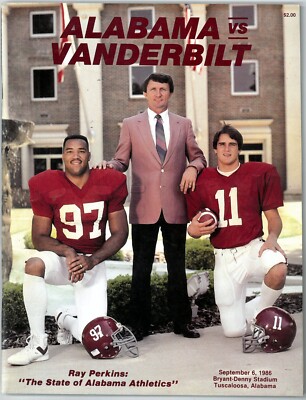 Alabama Crimson Tide vs Vanderbilt Commodores Football Game Program  9-6-1986