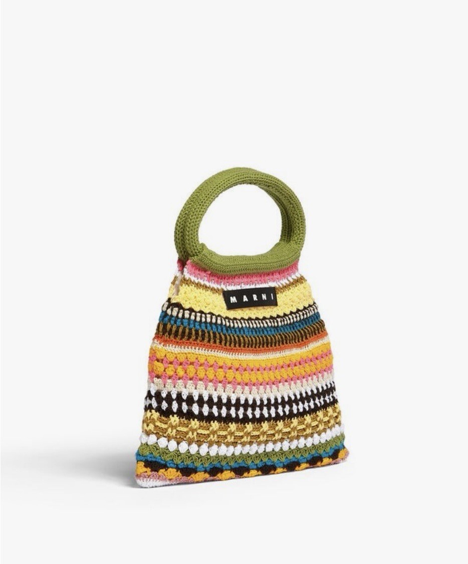 MARNI Market BAG tote Granny Multicolor stripped KNIT