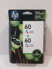HP Genuine CZ072FN Tri Color Ink Cartridge 60 Twin Pack Sealed Box Exp 12/2021