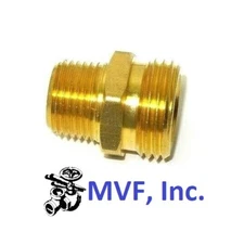 Garden Hose Fitting 3/4" Male GHT x 1/2" Male NPT Pipe, Brass Hex Body <19A-12D