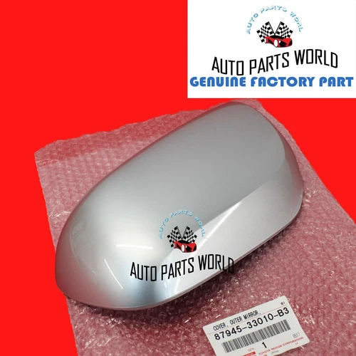 GENUINE TOYOTA 09-13 COROLLA DRIVER OUTER MIRROR SILVER COVER 87945-33010-B3