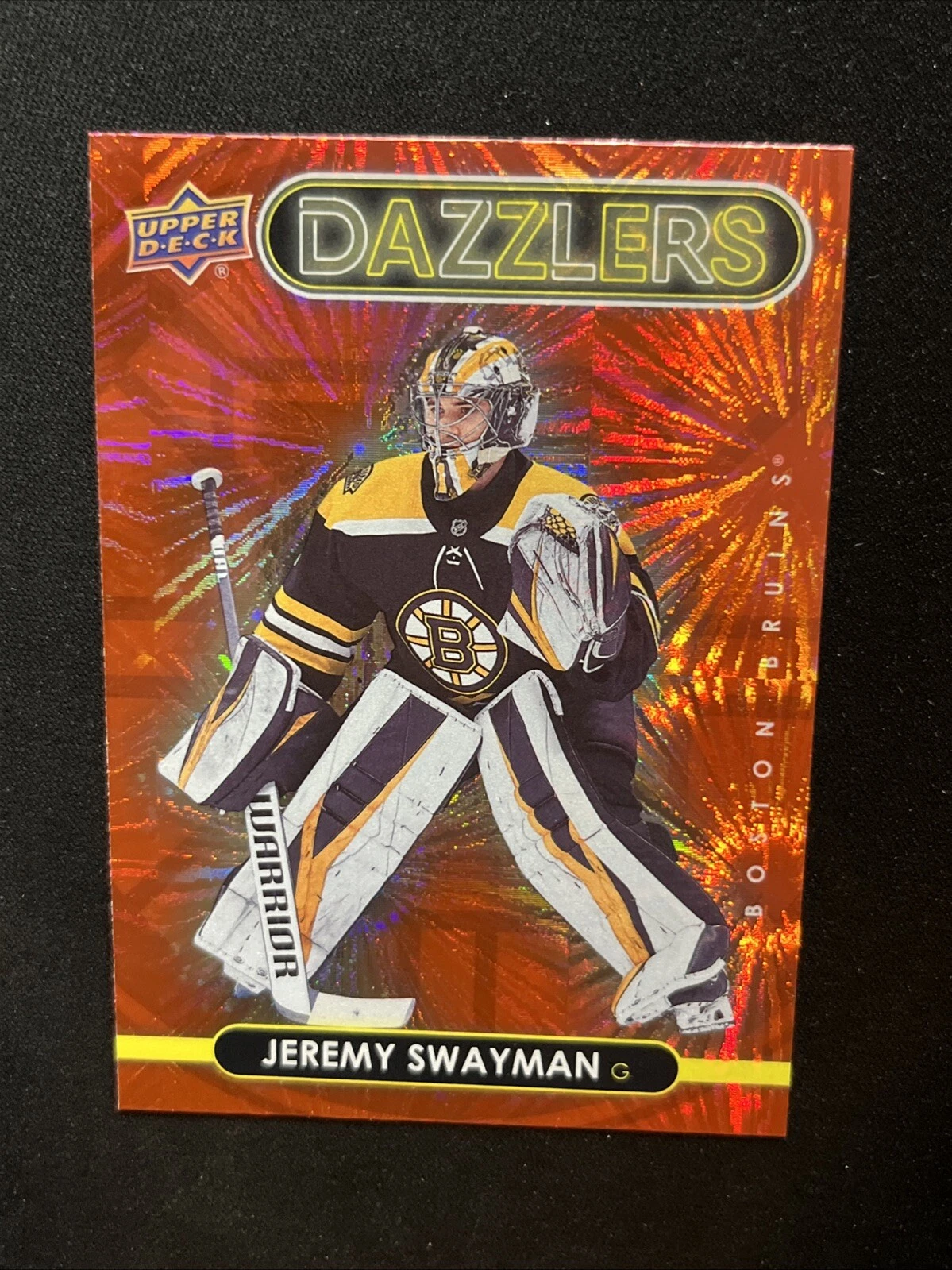 21-22 UD Series 1 Hockey Rookie Red Dazzlers DZ-4 Jeremy Swayman