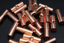 6 GAUGE COPPER BUTT CONNECTOR 25 PK CRIMP TERMINAL SPLICE CAR AWG BATTERY CUR6