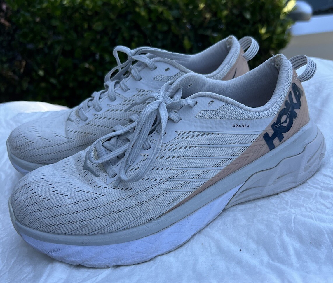 Hoka One One Arahi 1106474 NCLR White Running Shoes Sneakers Womens Size