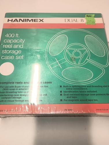 Hanimex Dual 8 400 ft Capacity Reel and Storage Case Set NEW - Picture 2 of 5