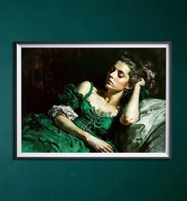 Lady Resting digital ai Art - INSTANT FILE DOWNLOAD - NO SHIPPING REQUIRED!