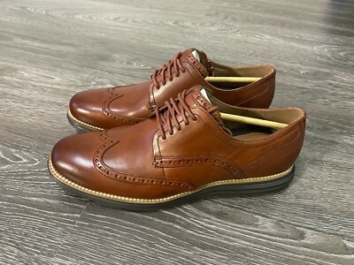 COLE HAAN Original Grand Woodbury Java Brown Leather Wingtip  display picture 3