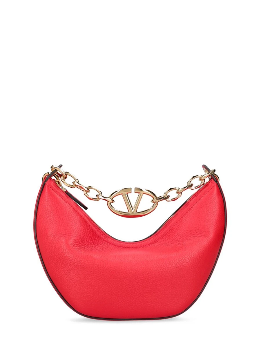 Valentino Garavani VLogo Moon leather shoulder bag - Black