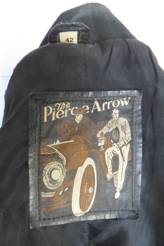 VINTAGE The Pierce Arrow® Black Leather Distressed Biker Moto Jacket Gr. Large 42 - Bild 13 von 22