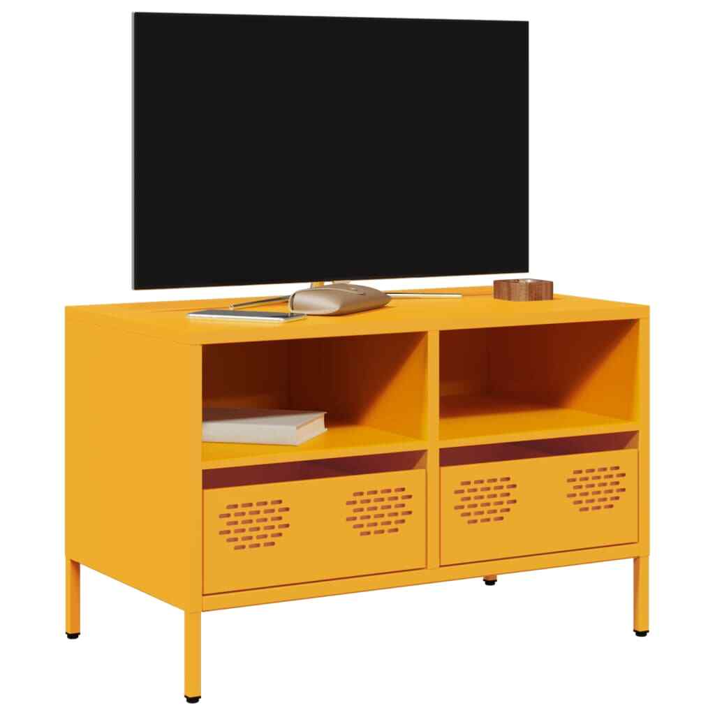 vidaXL TV Cabinet Mustard Yellow 68x39x43.5 cm Cold-rolled Steel