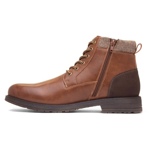 Beckett Mens Boots Tan Adults Ankle Lace Up Zip Up Ernest SIZE - Picture 3 of 8