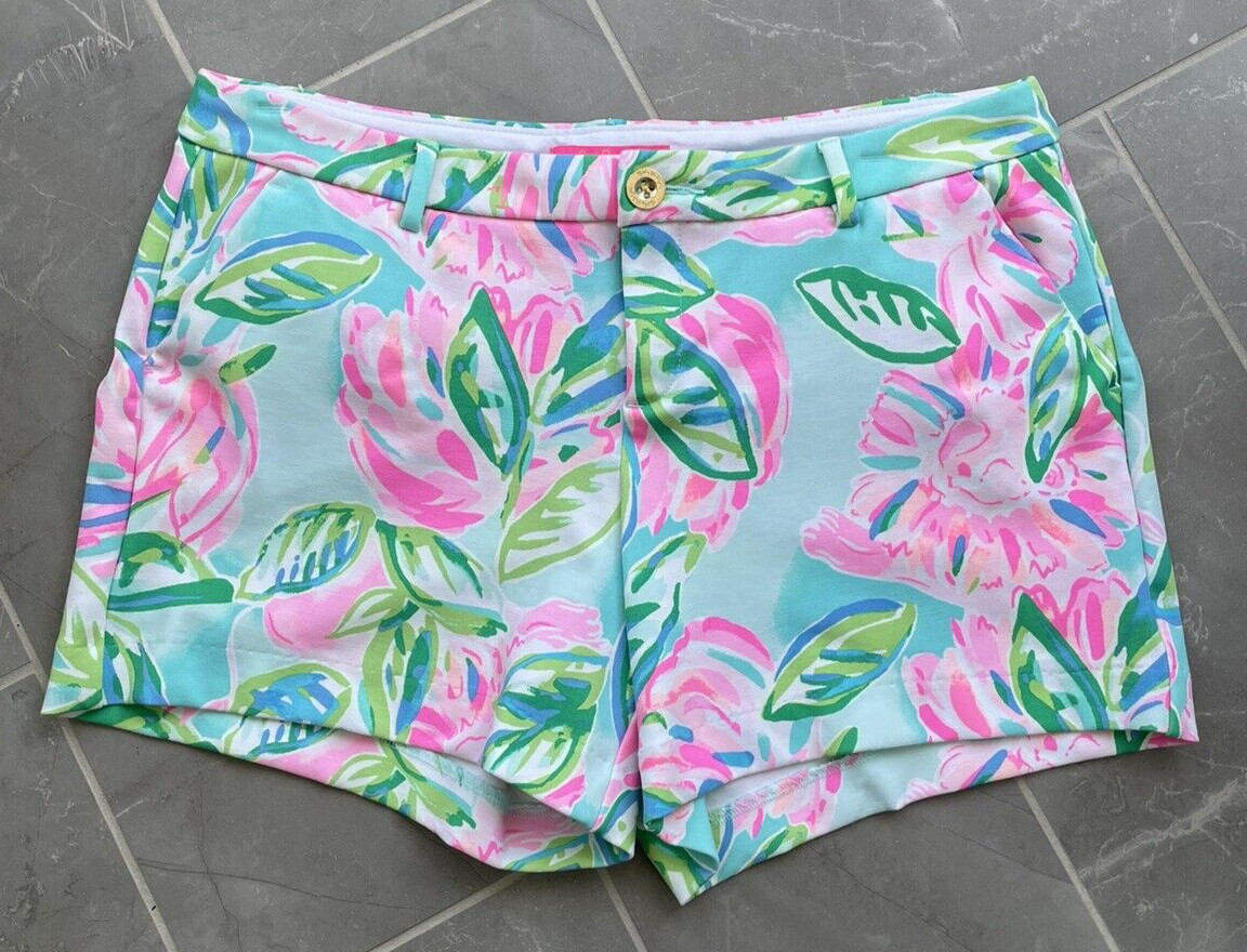 Lilly Pulitzer Callahan 5 Knit Shorts Totally Blosso Gem