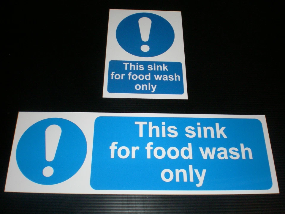 THIS SINK FOR FOOD WASH ONLY sign or sticker catering hygiene kitchen cafe pub