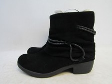 Crown Vintage Womens Size 10 M Black Suede Zip Ankle Boots Bootie