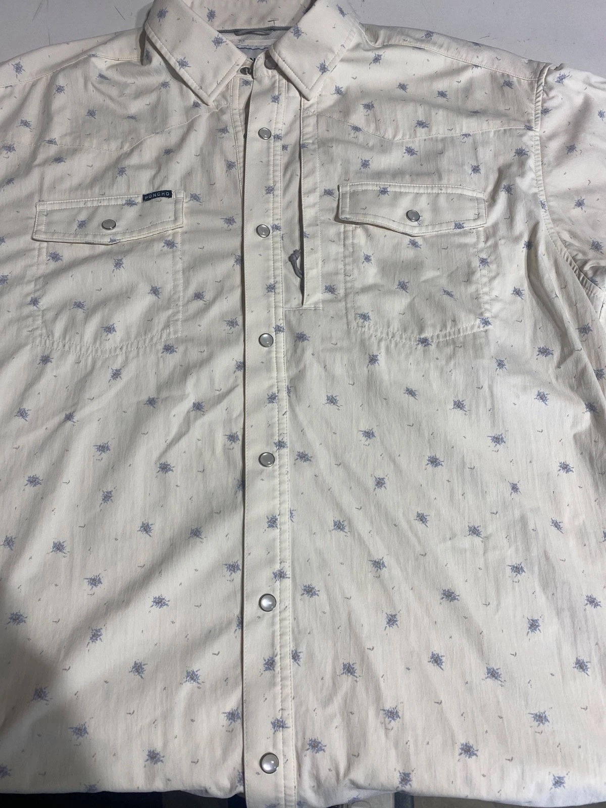 Poncho Llano Large Reg Pearl Snap