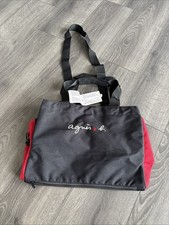 agnes b VOYAGE tote bag in black leather