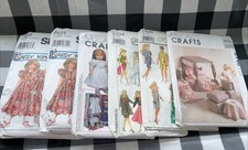 McCalls & Simplicity Dolls Patterns Lot Of 6 ...