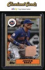2022 Topps #87R-JB Javier Baez 1987 Topps Baseball 35th Anniversary Relics