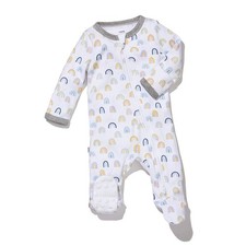 Nanit Sleepwear Footed Pajamas 6-9 Months Rainbows Footie 17-21lb Organic Cotton