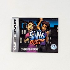 The Sims: Bustin' Out GBA Manual No Game 
