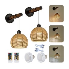 NEW SGLfarmty Battery Operated Cordless Wall Sconces, Wired or Wireless Install