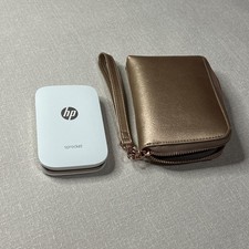 HP Sprocket Portable Instant Digital Photo Printer + case, cable and 10 photos.
