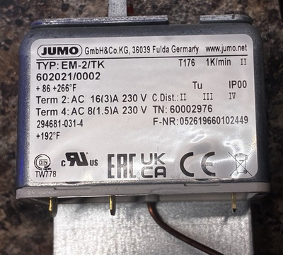 #ad #ad Blodgett 602021 0002 EM 2 TK High Limit Thermostat New Never Installed $325.00