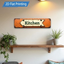 Metal Rustic Vintage Kitchen Sign 10.16X40.64 cm Wall Art