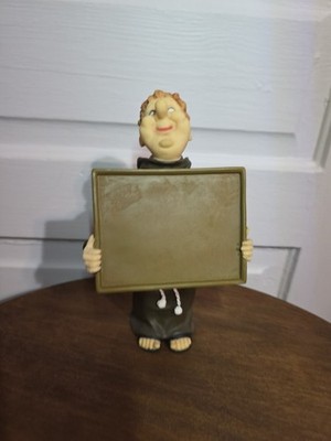 Resin Monk Sticky Note Memo Statue Holder Office Desk Kitchen Home Table Accent