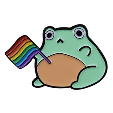 LGBT Enamel Pin Rainbow Flag Frog Brooch Gay Pride Badge LGBTQ Pride Pin
