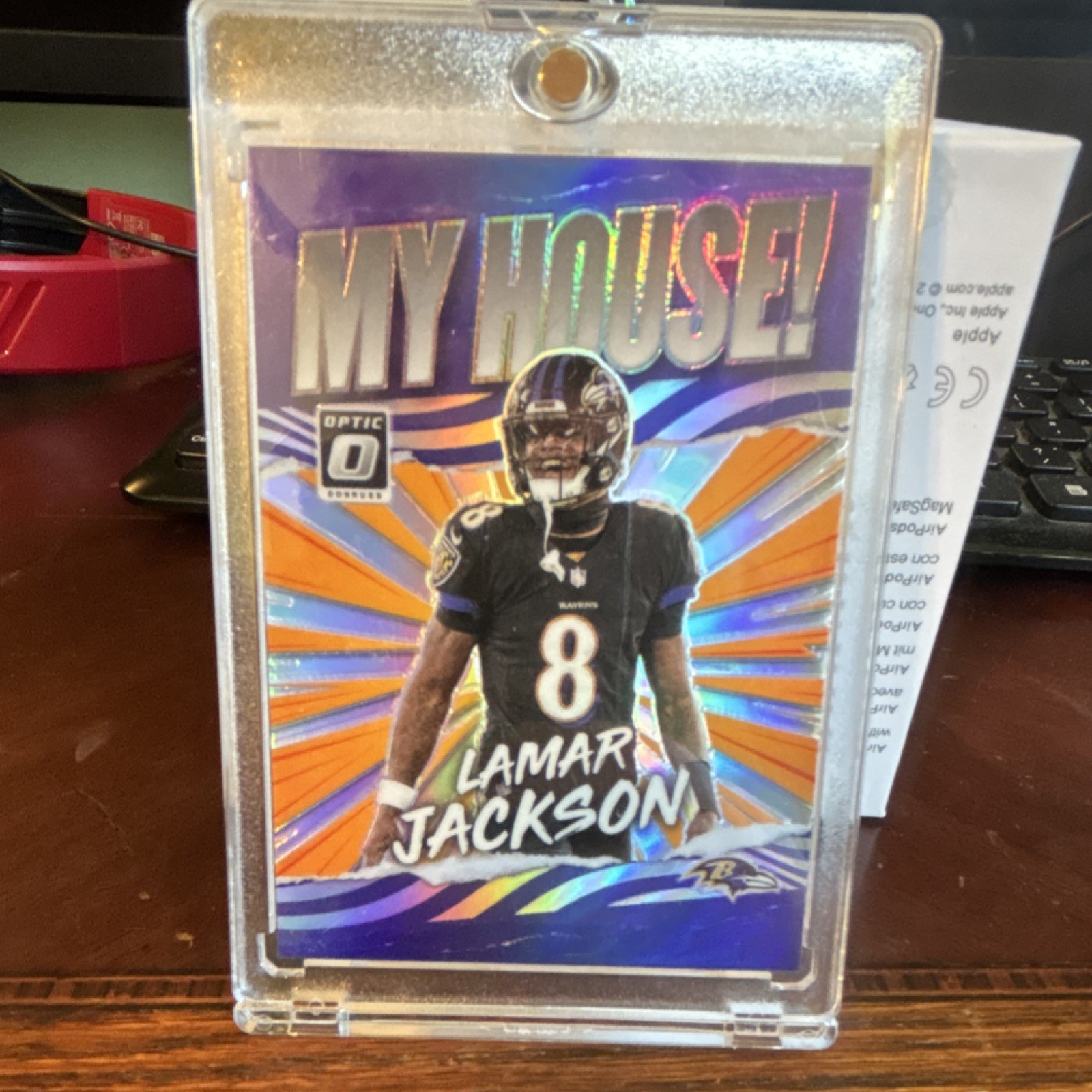 2021 Panini Donruss Optic My House! Lamar Jackson Holographic #MH-9 Ravens