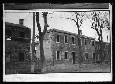 Photo:S Dona di Piave Italy 1920 Reconstruction Street Railroad Station