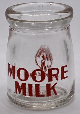 Vintage Moore Milk Small 1.75 x 1.25 x1  Small Restaurant Creamer Red Milk Man