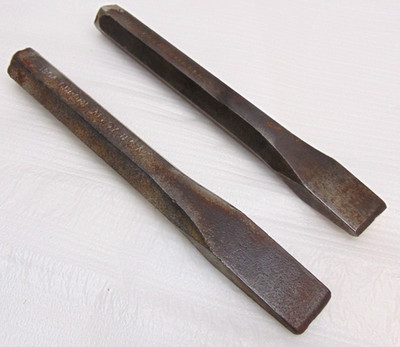 Cold Chisel Set One Proto Tools 3/4'' USA 2pc 7/8'' Width  Unbranded 1904 Stamped