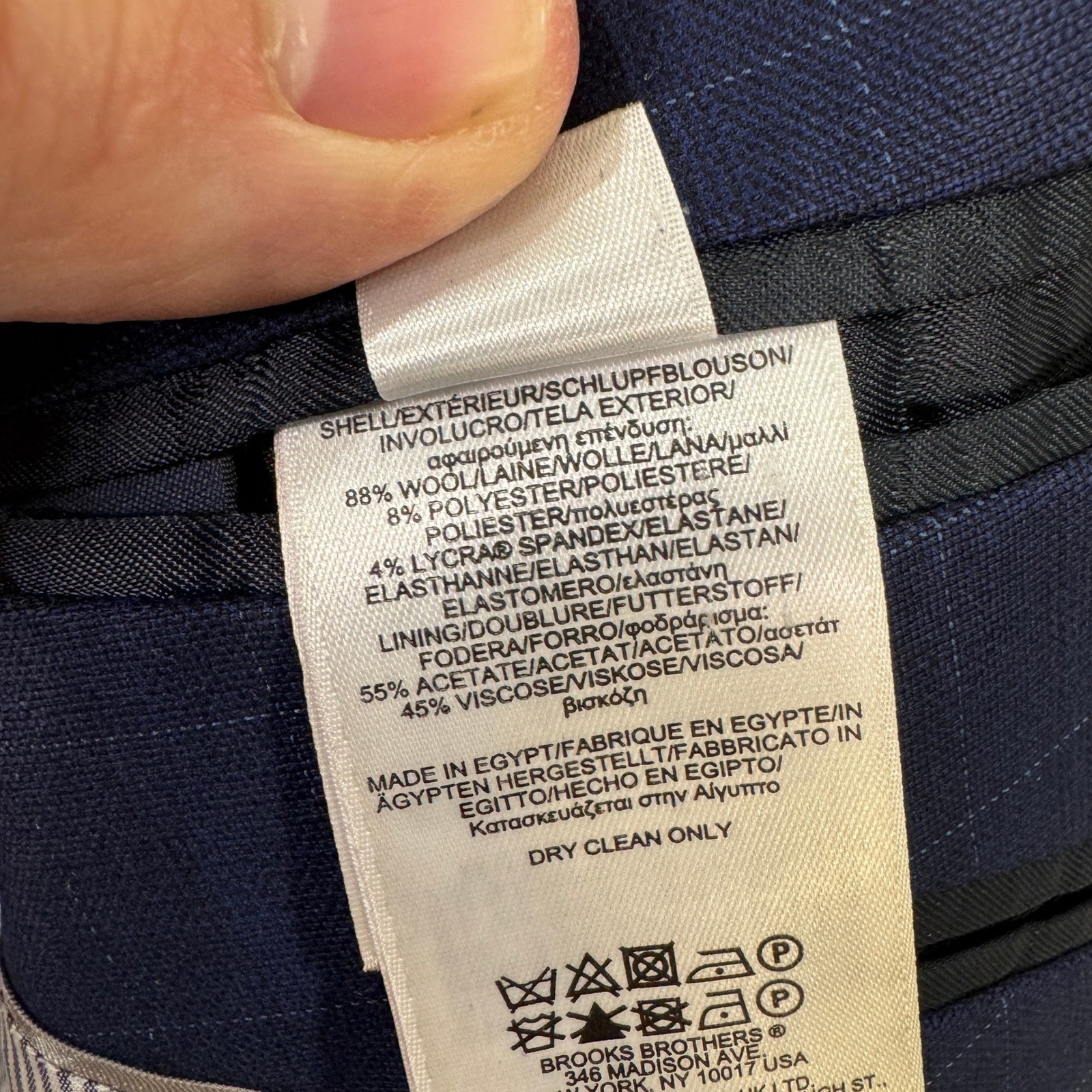 Brooks Brothers Explorer Regent Fit Navy Plaid Blazer Sport Coat Mens 44R thumbnail 8