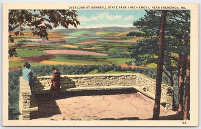 Vintage Overlook at Gambrill State Park High Knob Frederick MD Postcard