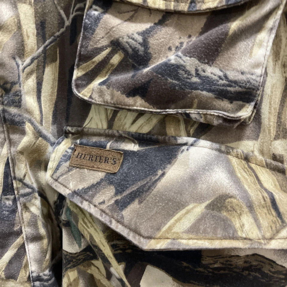 Chaqueta de Caza Vintage Herters Concha y Forro Aves Acuáticas Pantano Deportes Pato Ciervo Foto 3 de 4