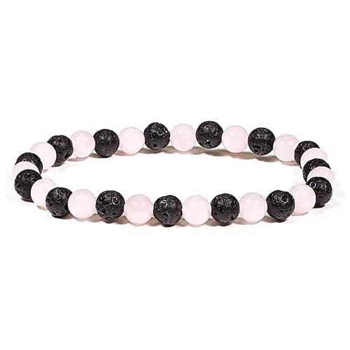 Mani Bhadra ARMBAND aus Lava und Rosenquarz Feuer & Erde HERZ-CHAKRA Mani Bhadra ARMBAND aus Lava und Rosenquarz Feuer & Erde HERZ-CHAKRA