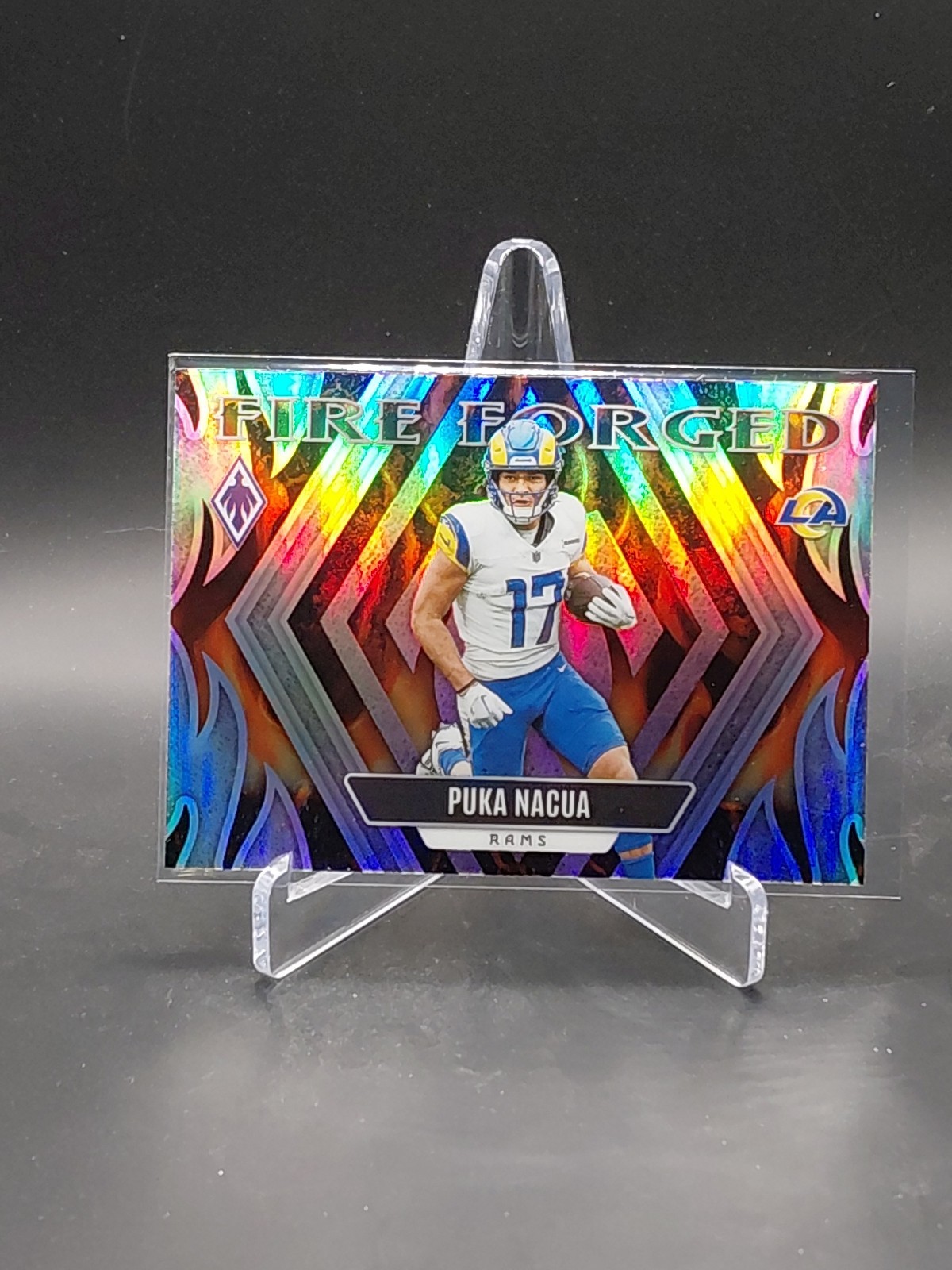 2023 Panini Phoenix - Fire Forged Puka Nacua Rookie #FF-8 (RC) Rookie Refractor