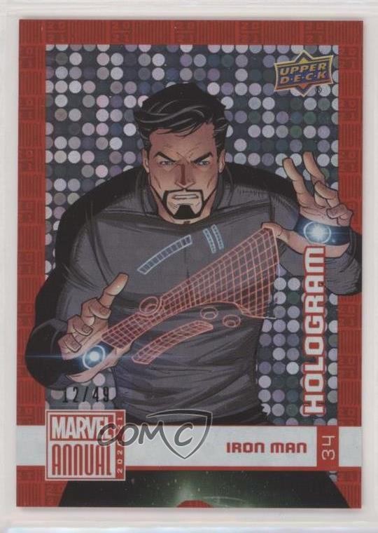 2020-21 Upper Deck Marvel Annual Foil Hologram 12/49 Iron Man #34 0n8