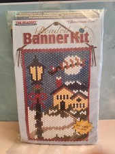 NIP Vintage 2001 The Beadery CHRISTMAS EVE Beaded Banner Kit 2001 5183