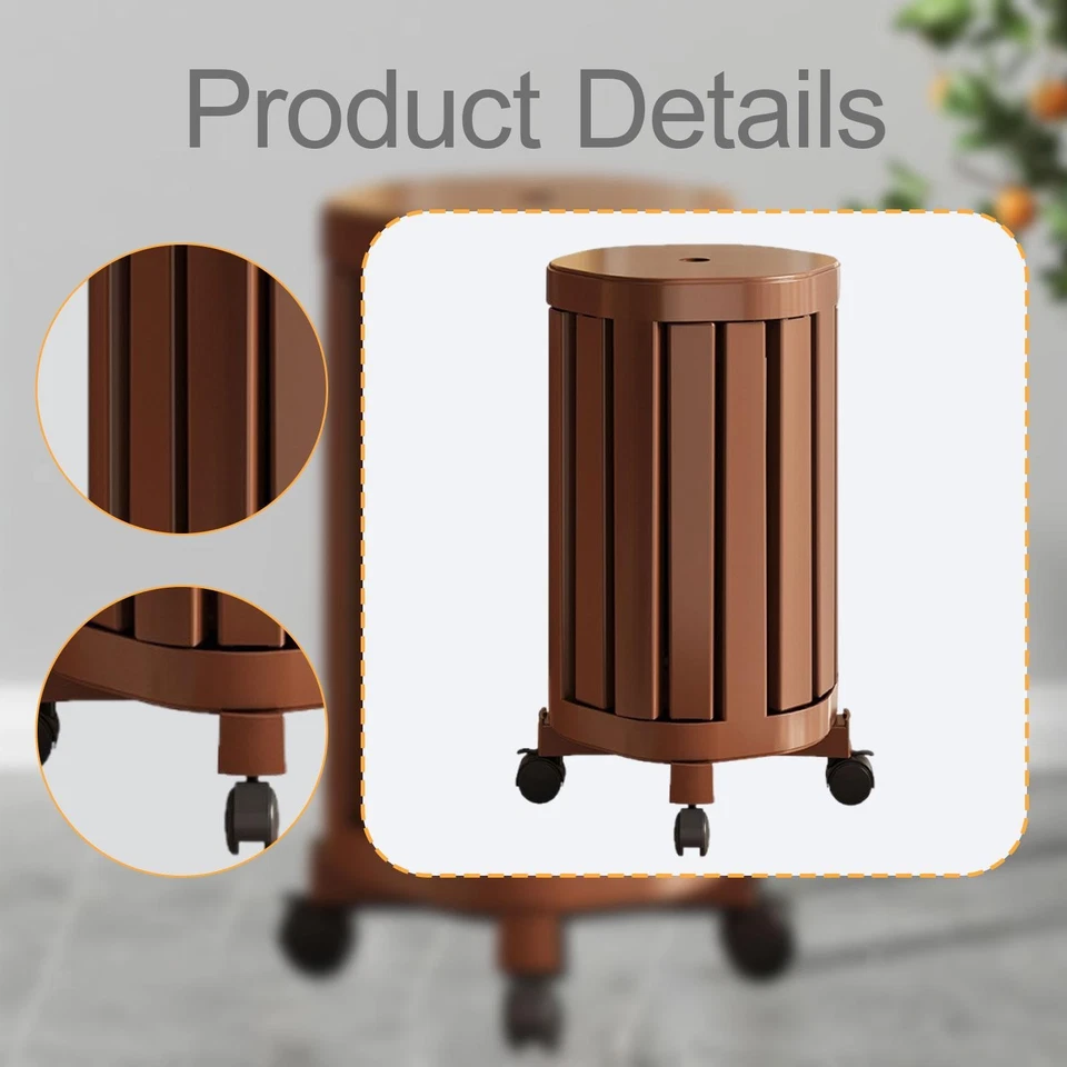 Stackable Stools Set with Wheels Dining Room Stools Multipurpose Space Saving - Image 3 of 4