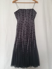 Phase Eight Women's Delaney Tapework Grey/Silver Dress Size UK10