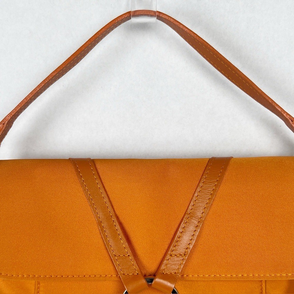 LONGCHAMP Burnt Orange Satin Rectangular Mini Bag… - image 6