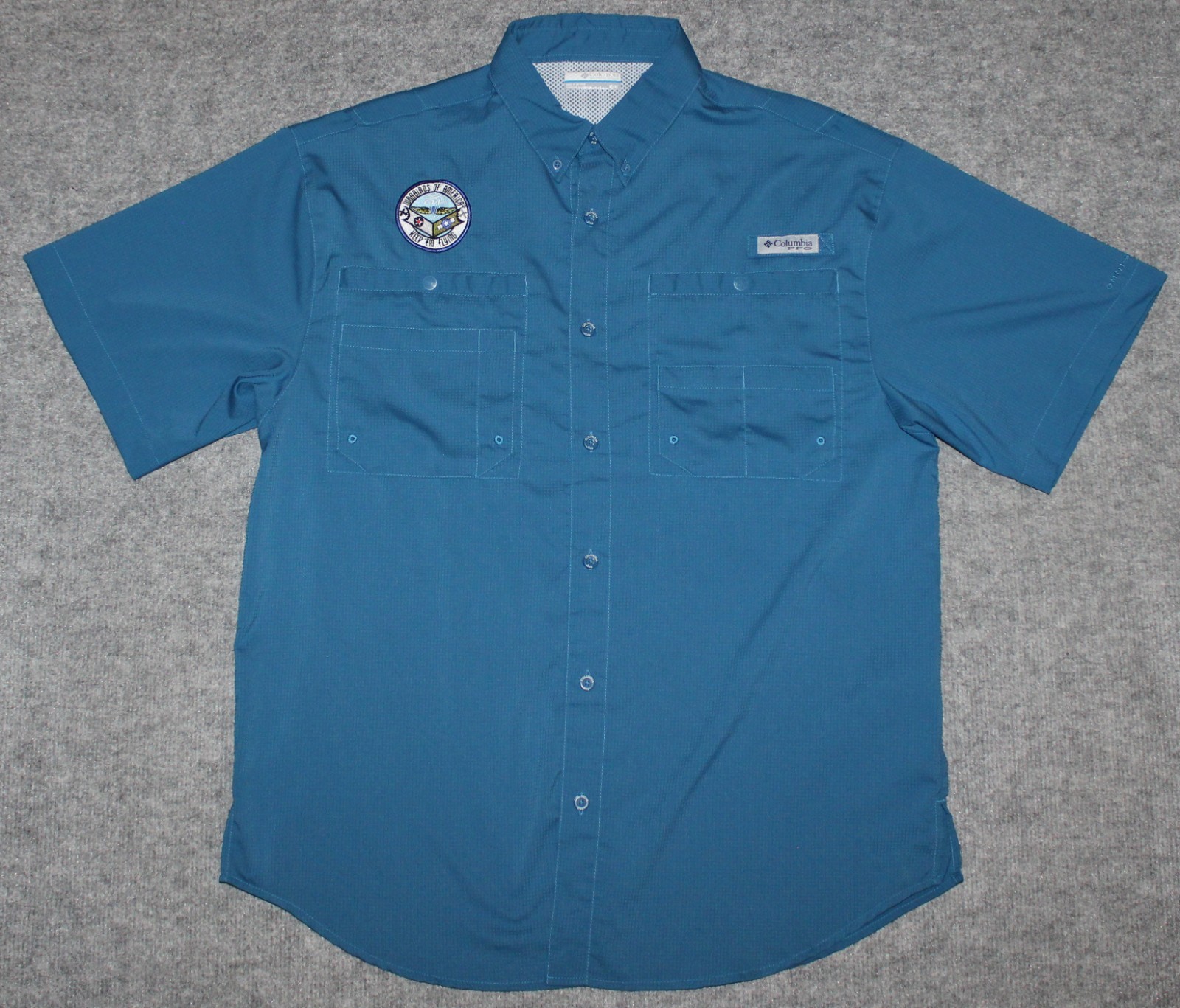 COLUMBIA PFG TAMIAMI + EAA Warbirds America Military Aircraft Bombers sz M Shirt